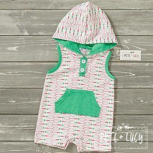 Cute Terrific Tennis Girl's Infant Romper